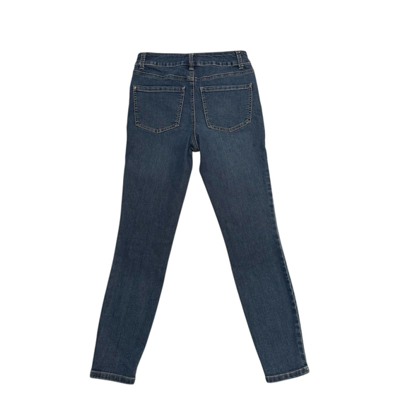 Maurices Everflex High Rise Jeans Womens 6 Regular BLUE Distressed Cowgirl Farm - Picture 15 of 16